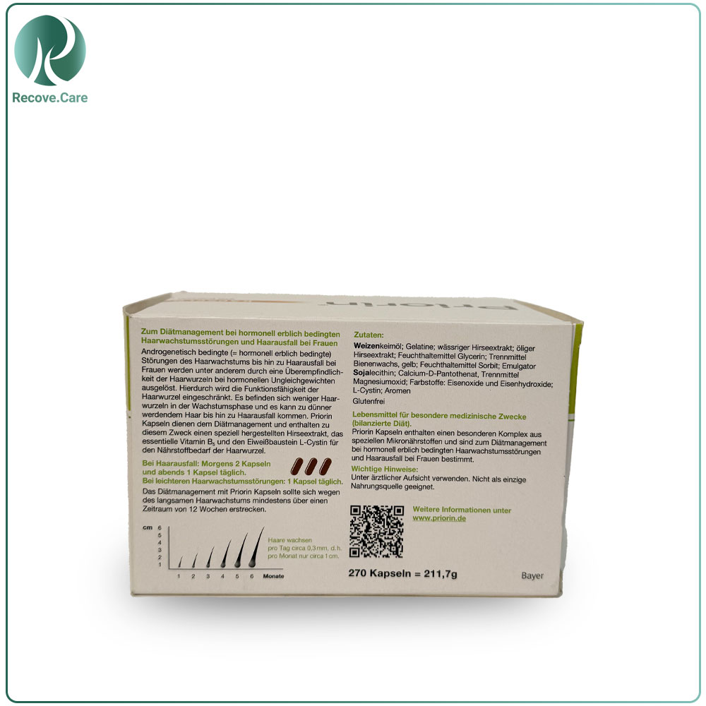 قرص پریورین (priorin) تقویت مو و ضد ریزش مو اصل