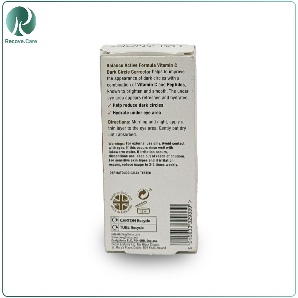 کرم دور چشم ویتامین سی C بالانس مدل GLOW & RADIANCE
