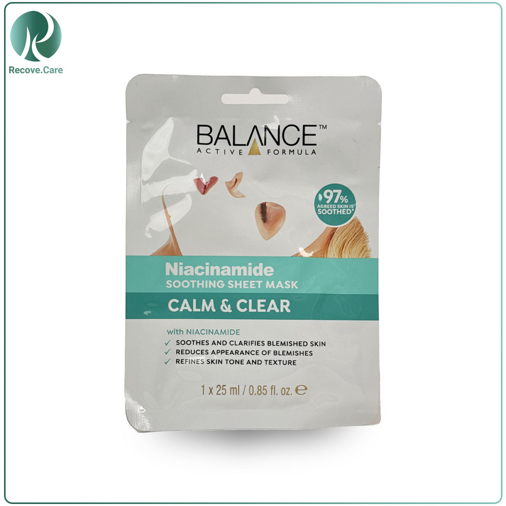 ماسک صورت ورقه ای نیاسینامید بالانس Calm & Clear